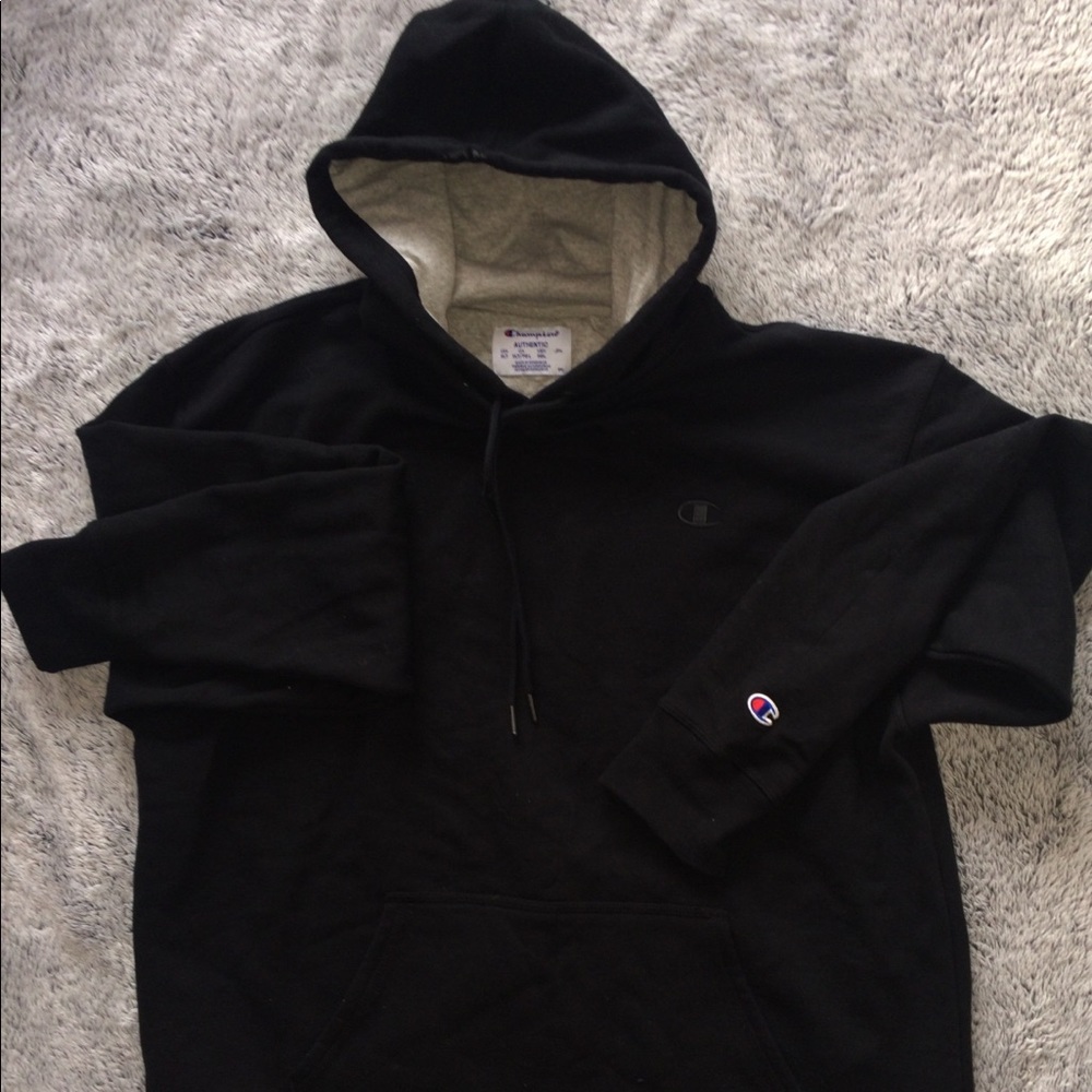 Black champion hoodie